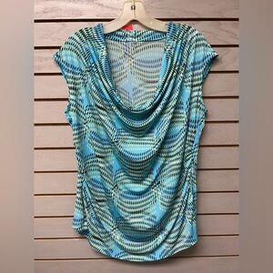 Worthington Multicolor Cowl Neck Top